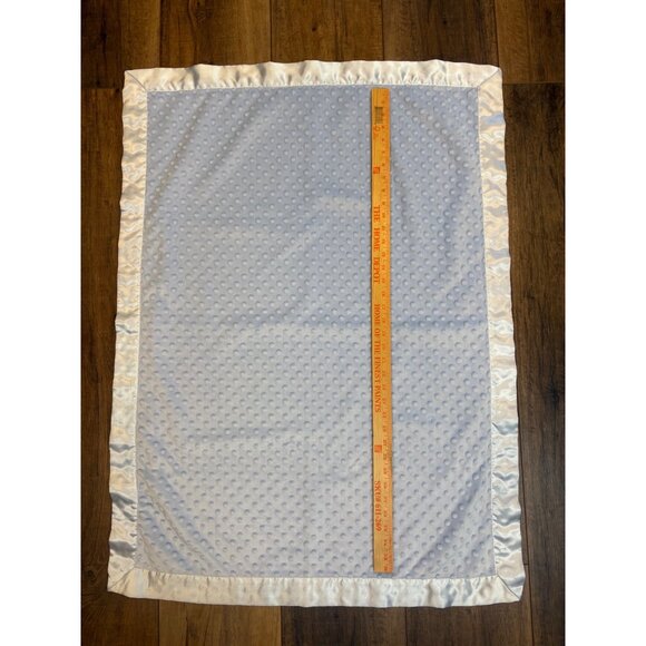 Baby Starters Blue Plush Baby Blanket Sensory Knobby  Satin Back & Trim - Picture 6 of 6